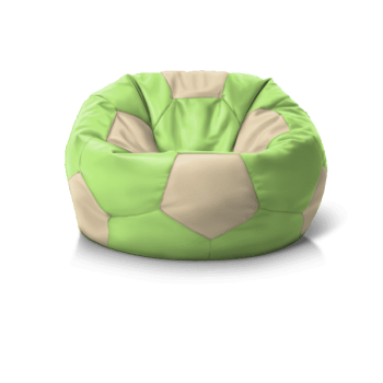 Купити 'Крісло м''яч LightGreen + Cream' онлайн — безкаркасне крісло для вітальні та спальні, доставка.